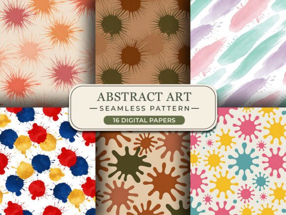 Abstract Art & Liquid Splash Pattern