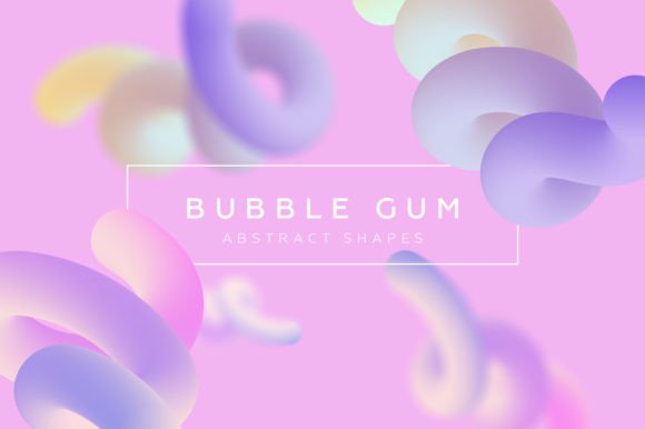 Bubble Gum Shapes: Abstract Design Elements for Creative Projects