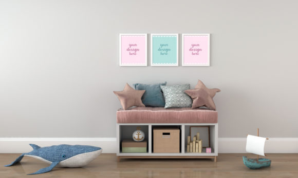 Colorful Room for Kids Empty Frames