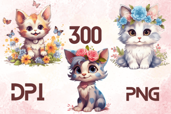 Cute Lovely Baby Cats Sublimation 01
