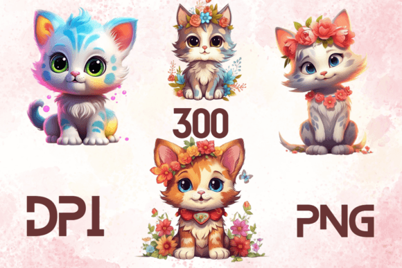 Cute Lovely Baby Cats Sublimation 10