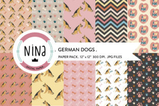 German Dogs Digital Paper Pack: Creative Dog Paper for Your Projects