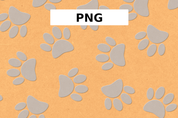 Kraft Paper Dog Paw Pattern: A Textured Design Asset