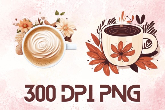 Latte: Watercolor Floral Coffee Cups 10