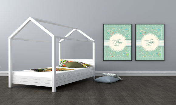 Modern Minimalist Kids Bedroom and Frame: A Design Canvas
