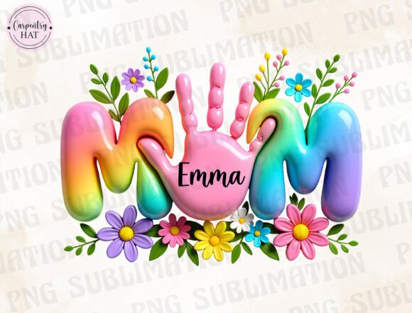 Personalized Mom PNG: Vibrant Designs for Custom Gifts