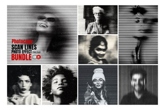 Photocopy Scan Effect Bundle: Retro & Modern Photo Styles
