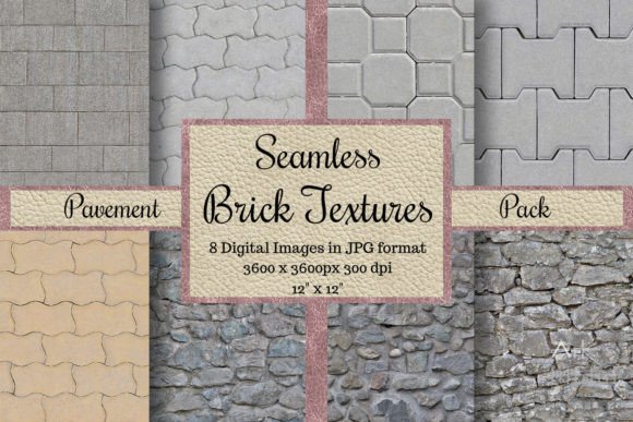 Seamless Brick Textures: Pavement & Stone Wall Pack