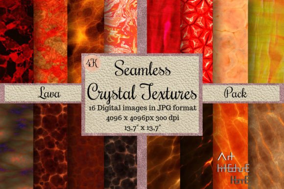 Seamless Crystal Textures: Lava Pack for 4K Design
