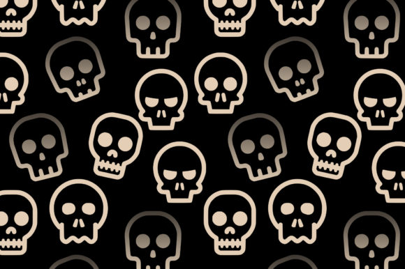Simple Skulls Seamless Pattern Repeating