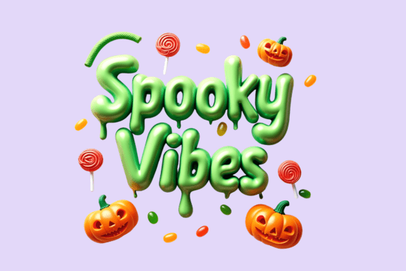 Spooky Vibes Halloween PNG: Festive Design Asset