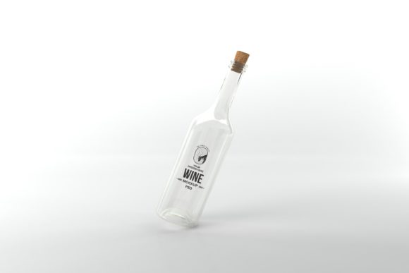 Wine Glass Bottle Mockup: A 3D Realistic Branding Asset